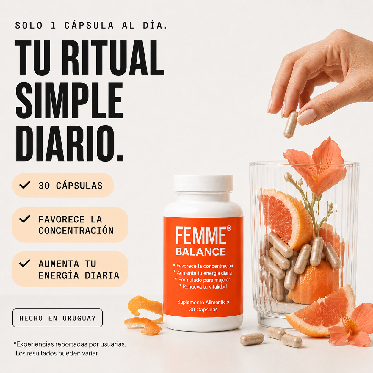 FEMME Balance - Cápsulas para renovar tu energía y vitalidad