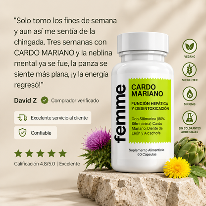 Femme - Apoyo Hepático y Detox con Cardo Mariano